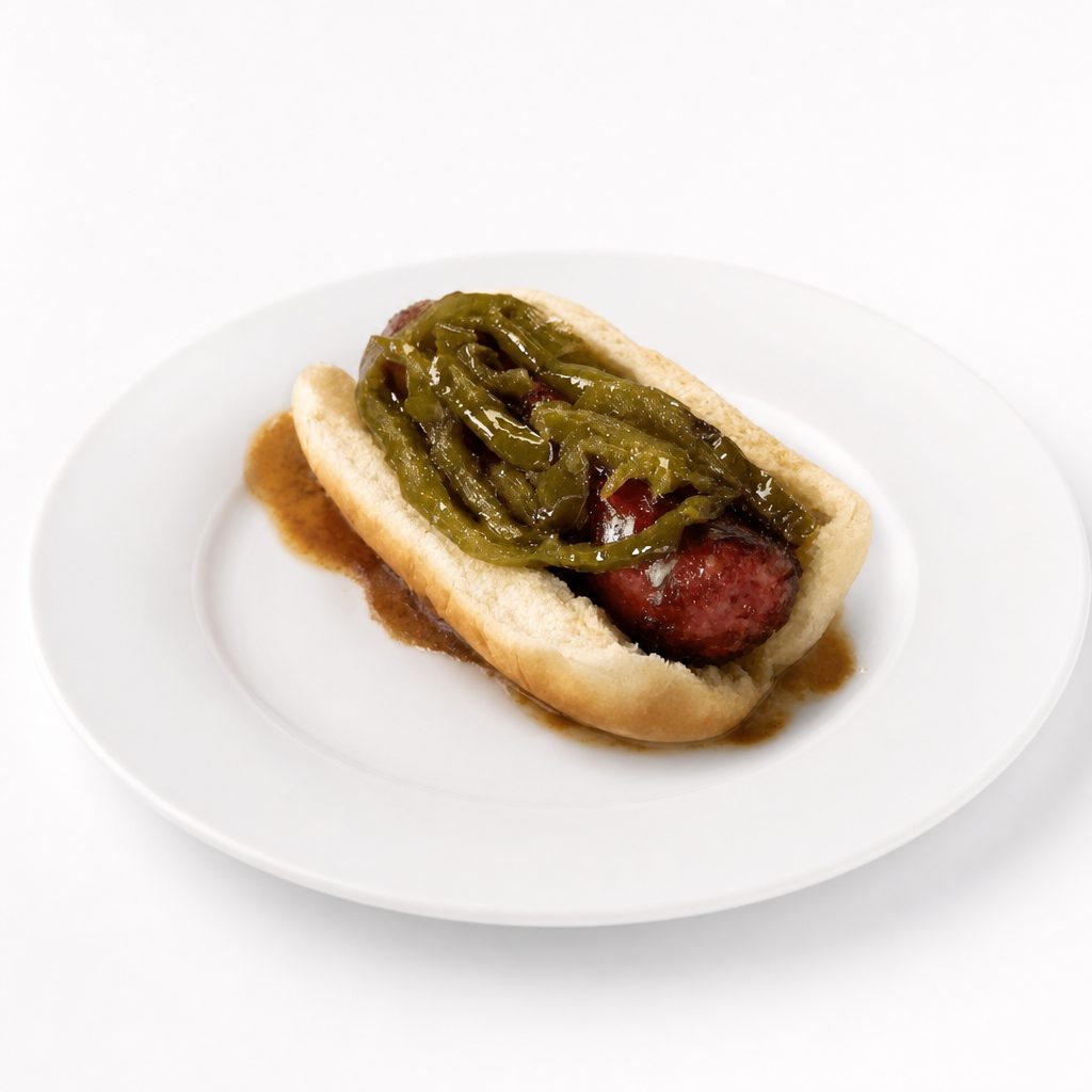Polish Sausage Sandwich.